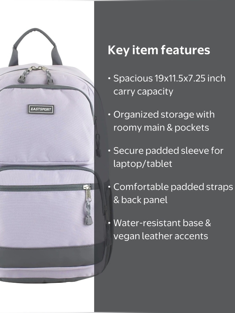 Lavender & Gray Laptop Backpack